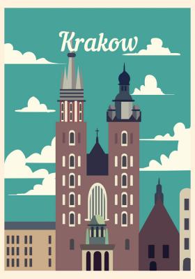 Poster Oude Markt in Krakau