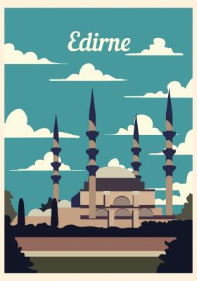 Poster Selim II Moskee in Edirne