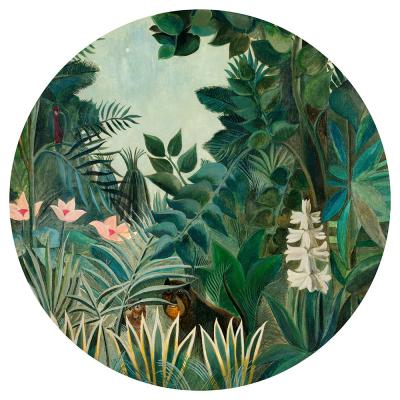 Sticker The equatorial jungle van Henri Rousseau