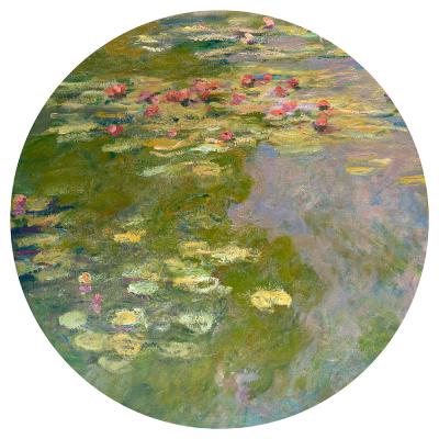 Sticker Waterlelies op een meer door Monet