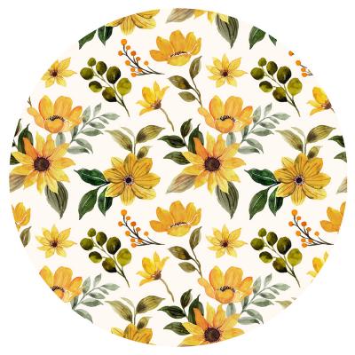 Sticker Patroon met gele bloemen