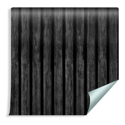 Behang Lattenwand zwarte eik