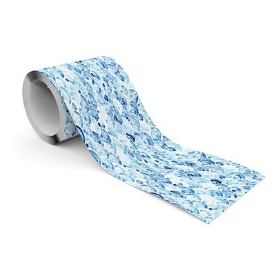 Deco & accessoires Behangrand blauwe zeemeerminschubben