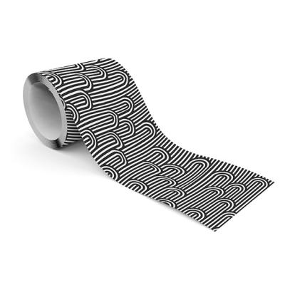Deco & accessoires Behangrand zwart-wit geometrische illusie
