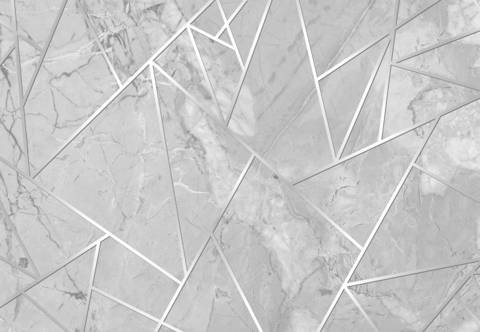 Fotobehang Geometrische stijllijnen op een grijze marmeren achtergrond