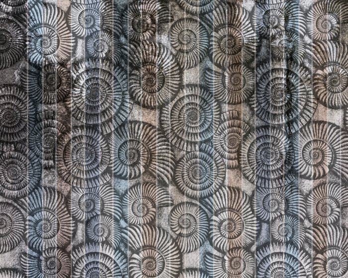 Fotobehang Schelpenpatroon met betoneffect