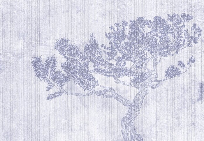 Fotobehang Vintage stijl boom