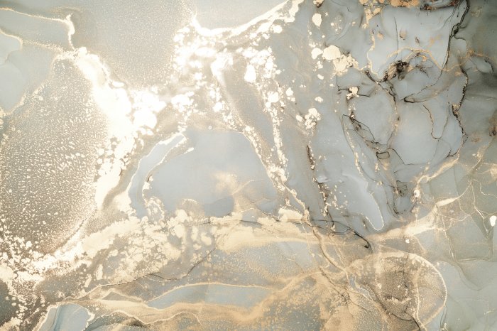 Fotobehang Abstracte marmeren compositie met goud