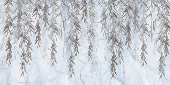 Fotobehang Hangplanten, klimplanten, betonnen achtergrond