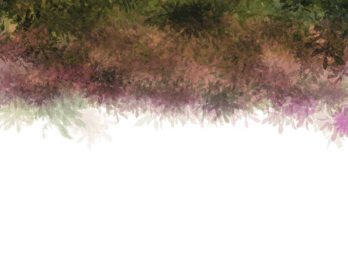 Fotobehang Abstracte aquarelbladeren op een witte achtergrond