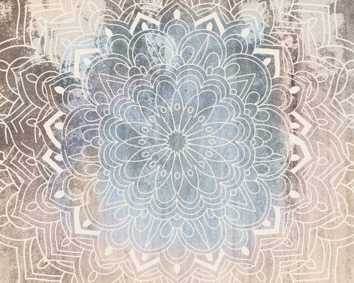 Fotobehang Mandala op een gestructureerde betonnen achtergrond