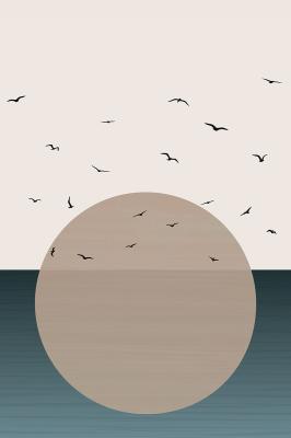 Poster Zonsondergang in boho stijl