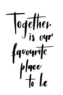 Poster Zwart wit citaat voor verliefden