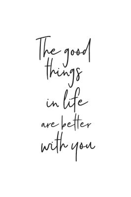 Poster Zwart wit spreuk in minimalistische stijl