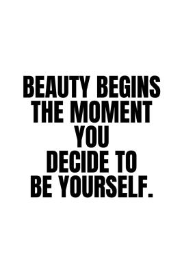 Poster Minimalistisch citaat over jezelf zijn