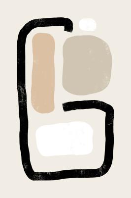 Poster Minimalistisch patroon moderne abstractie vormen