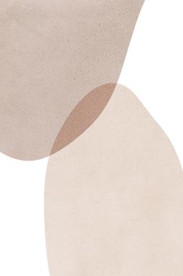 Canvas Beige abstracte vormen