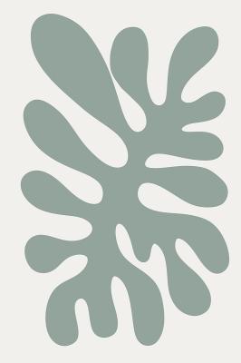 Canvas Abstracte plant in saliegroen