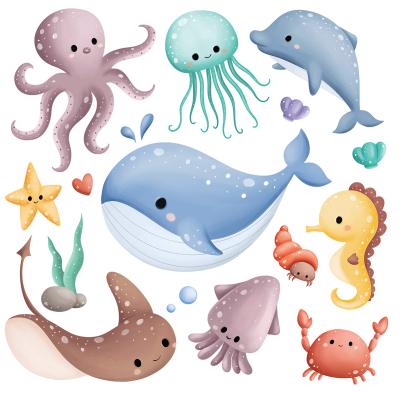 Sticker Kleurrijke zeedieren