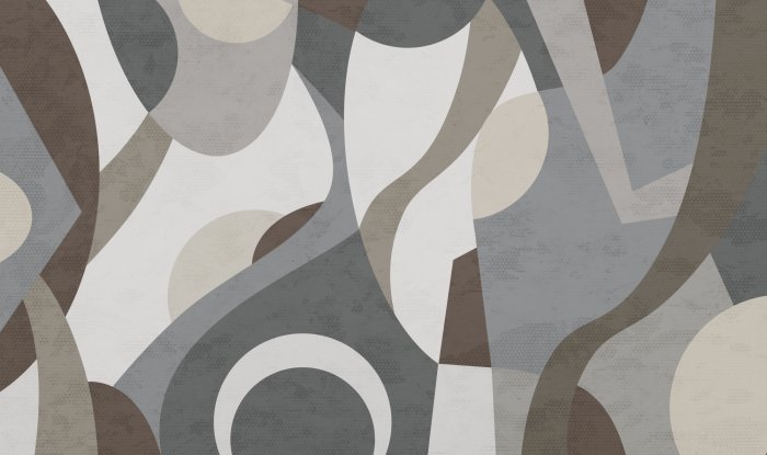 Fotobehang Geometrische abstractie grijs en bruin kleuren modern patroon