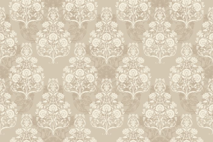 Fotobehang Decoratieve ornamenten op een beige achtergrond