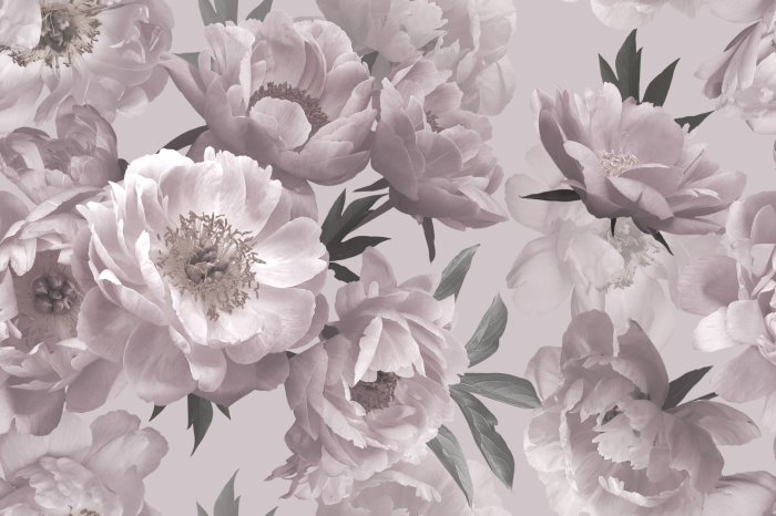 Fotobehang Bloemenachtergrond met pioenrozen