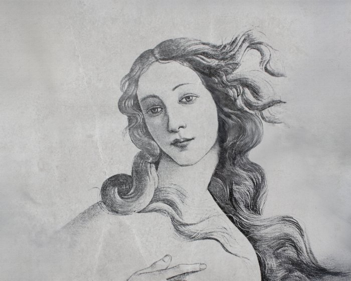 Fotobehang Vintage portret van Venus