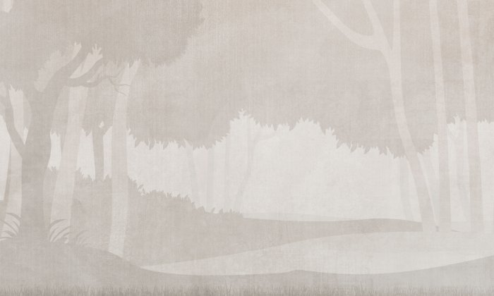 Fotobehang Minimalistisch boslandschap in beige