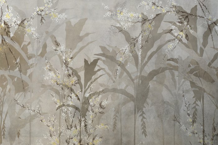 Fotobehang Beige planten