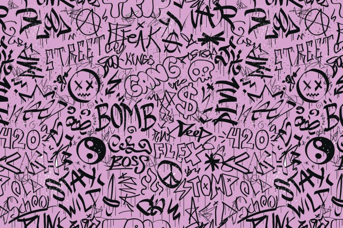 Fotobehang Artistieke letters in street art-stijl