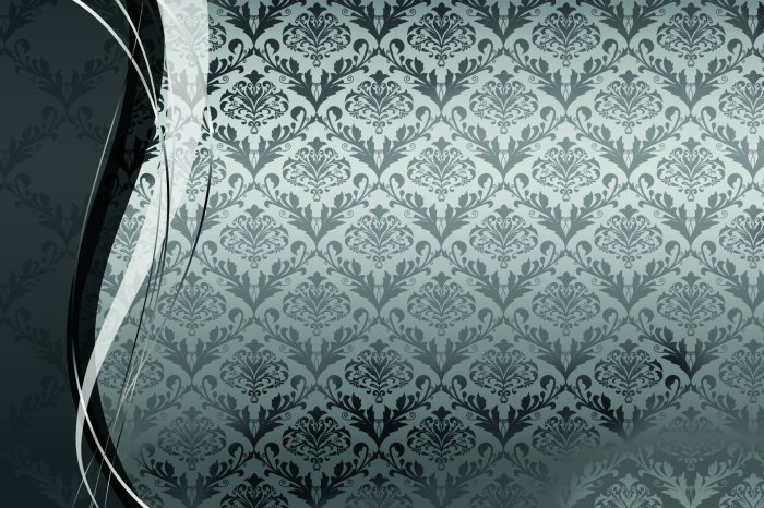 Fotobehang Elegant ornament in effen tinten