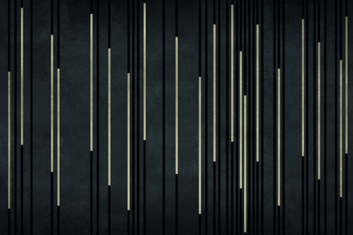 Fotobehang Elegant zwart en goud strepenpatroon