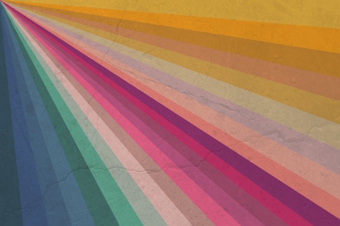 Fotobehang Vintage strepen in intense kleuren