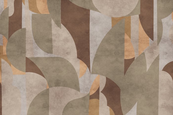 Fotobehang Geometrische vormen met een betonnen textuur in een moderne stijl