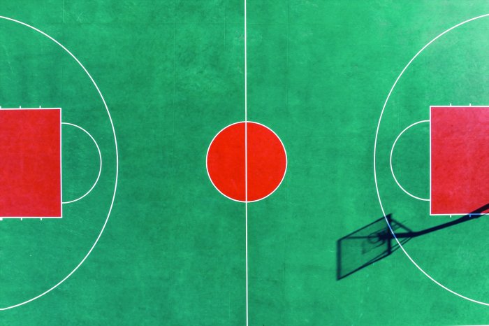 Fotobehang Sportveld om basketbal te spelen