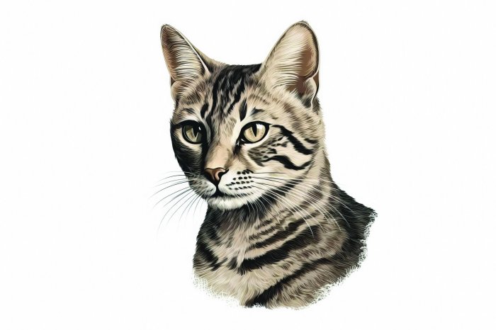 Fotobehang Portret van een stadskat op een dak