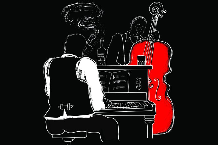 Fotobehang Muzikanten die piano en cello spelen