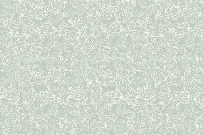 Fotobehang Delicate palmbladeren op een lichte achtergrond