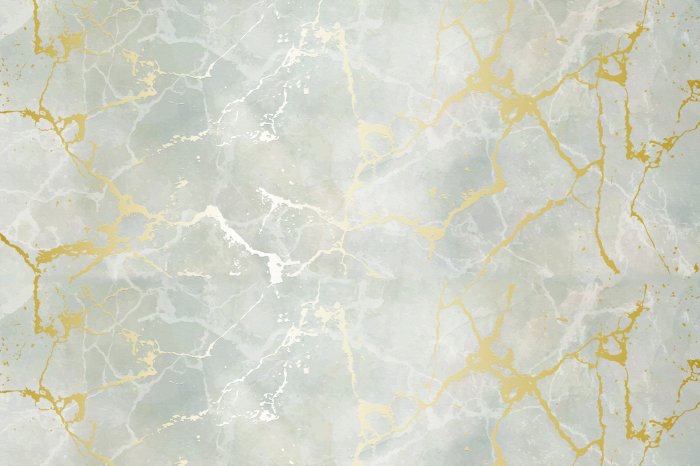 Fotobehang Marmer in grijstinten met gouden details