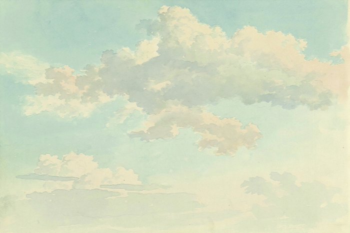 Fotobehang Fijne wolken in de blauwe lucht