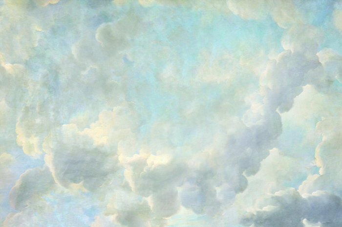 Fotobehang Een lucht met delicate witte wolken