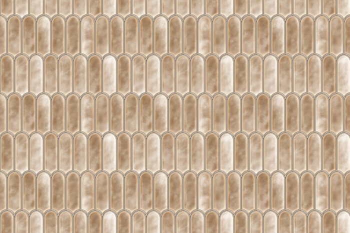 Fotobehang Beige boogvormige wandtegels