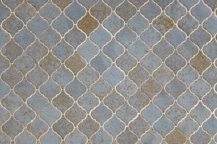 Fotobehang Imitatie geometrische blauwe tegels