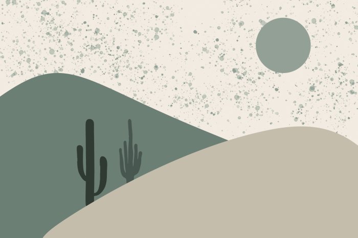 Fotobehang Abstracte lijnen en texturen van een woestijnlandschap