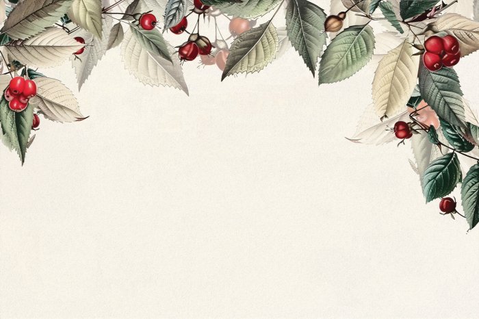 Fotobehang Lijsterbestakjes met rode vruchten en groene bladeren