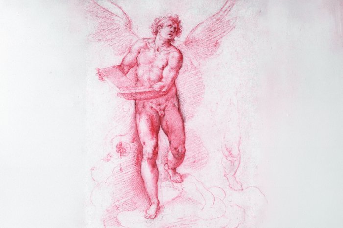 Fotobehang Engelachtige figuur van een man