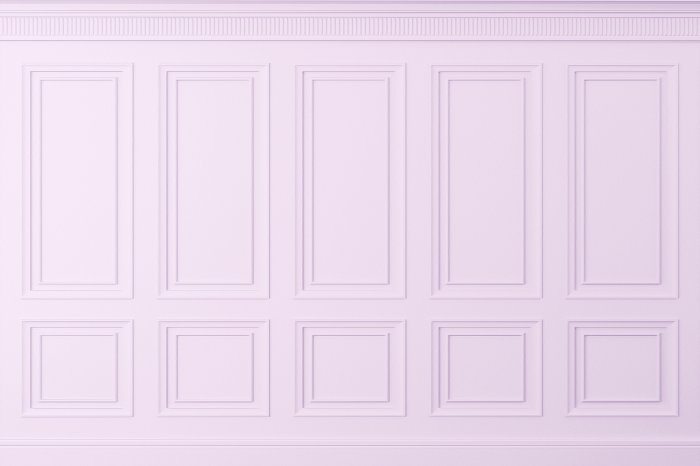 Fotobehang Roze lambrisering die klassieke panelen imiteert