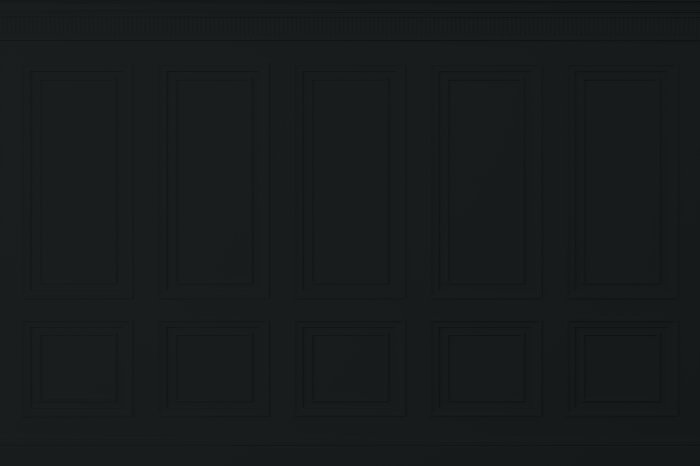 Fotobehang Zwarte lambrisering die klassieke panelen imiteert