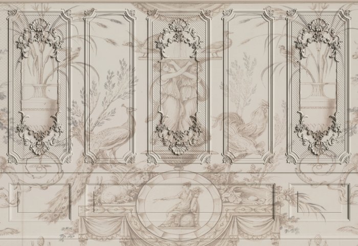 Fotobehang Rustiek stucwerk in beige