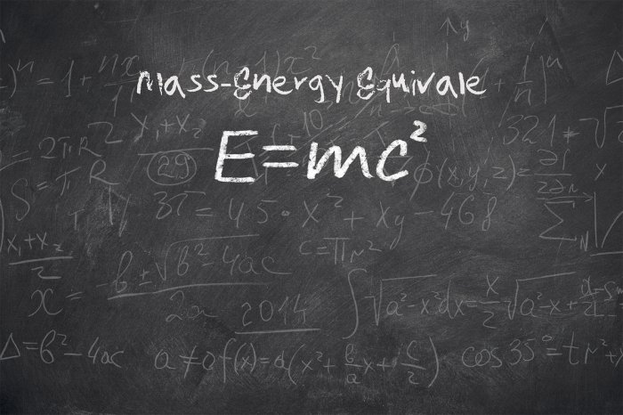 Fotobehang Schoolbord met wetenschappelijke formules